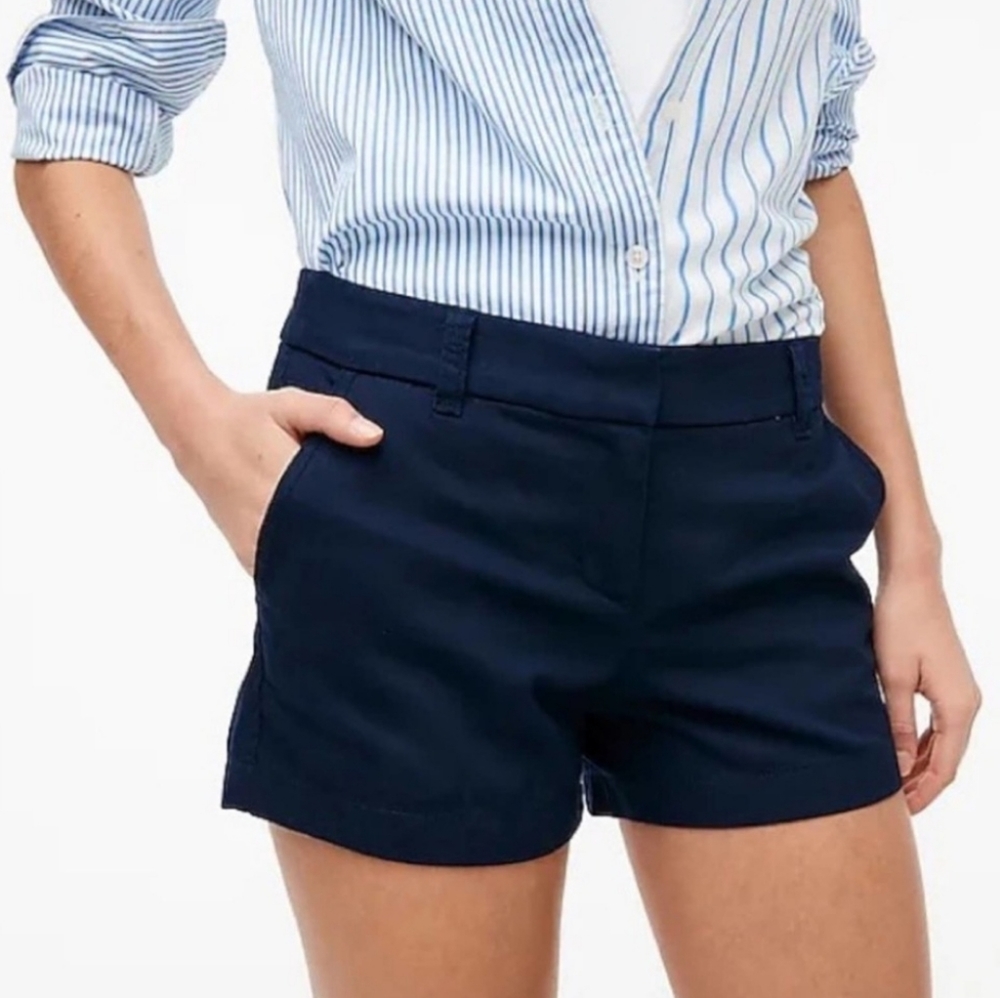 J.CREW Navy Blue Chino Shorts Size 10